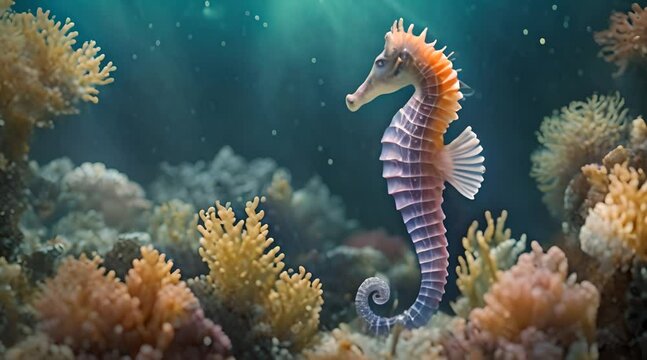 Underwater Majesty, The Long-Snouted Seahorse, a Regal Resident of the Coral Palace