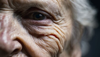 Naklejka premium The wisdom of a lifetime etched in every wrinkle