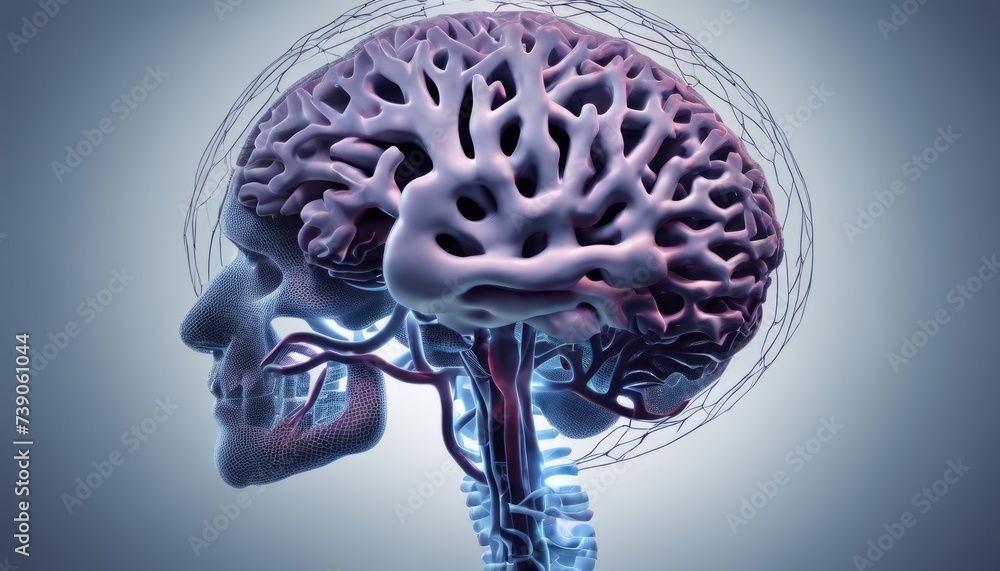 Poster exploring the intricate network of the human brain