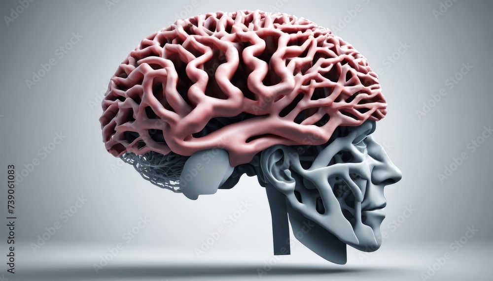 Aufkleber exploring the intricate complexity of the human brain