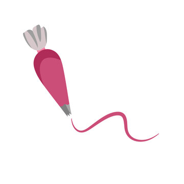 pink pastry bag piping icing clip art preview