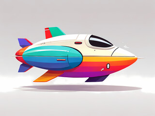Beautiful, colorful spaceship, type 56