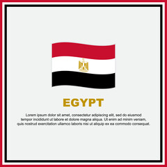 Egypt Flag Background Design Template. Egypt Independence Day Banner Social Media Post. Egypt Banner
