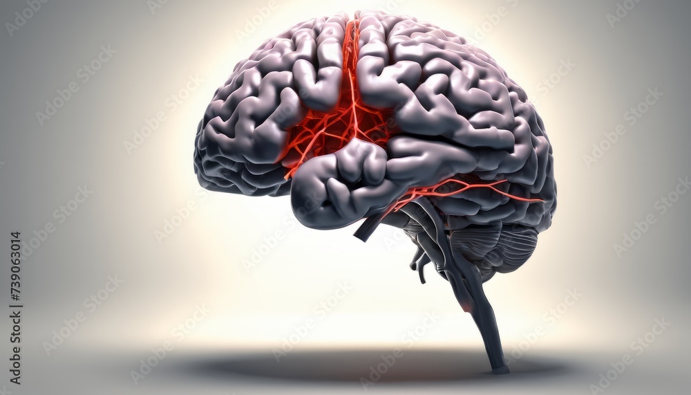 Aufkleber neurological complexity in a 3d rendering
