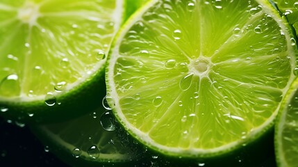 Fresh lime in the water.