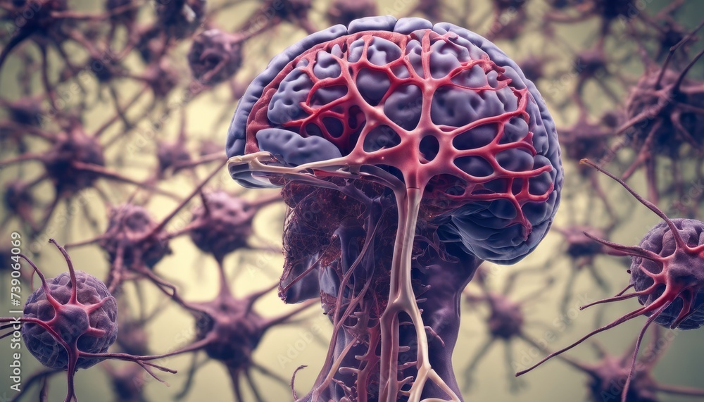 Aufkleber neural network - a complex web of interconnected neurons