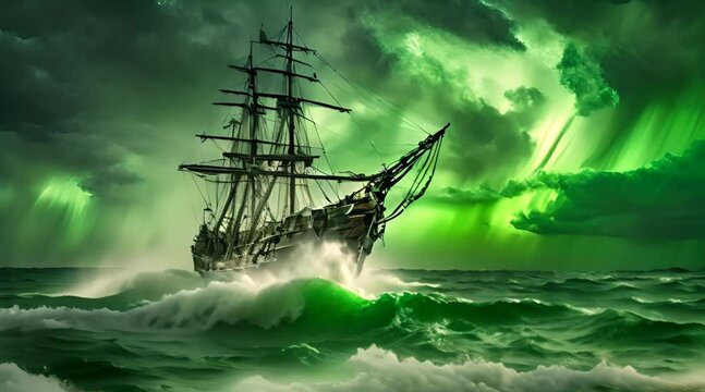The Spectral Sails of the Flying Dutchman, Doomed Captain Haunts the Seas