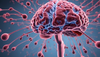 Obraz premium Neural network - A complex web of interconnected neurons