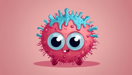  Friendly and curious microbe, ready for an adventure!