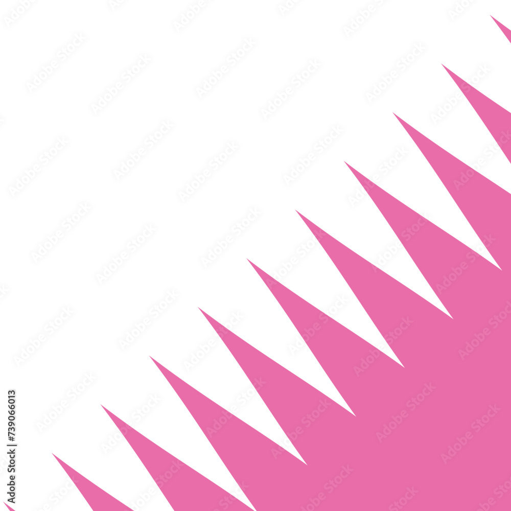 Aufkleber abstract geometric repeatable pink corner wave line pattern.
