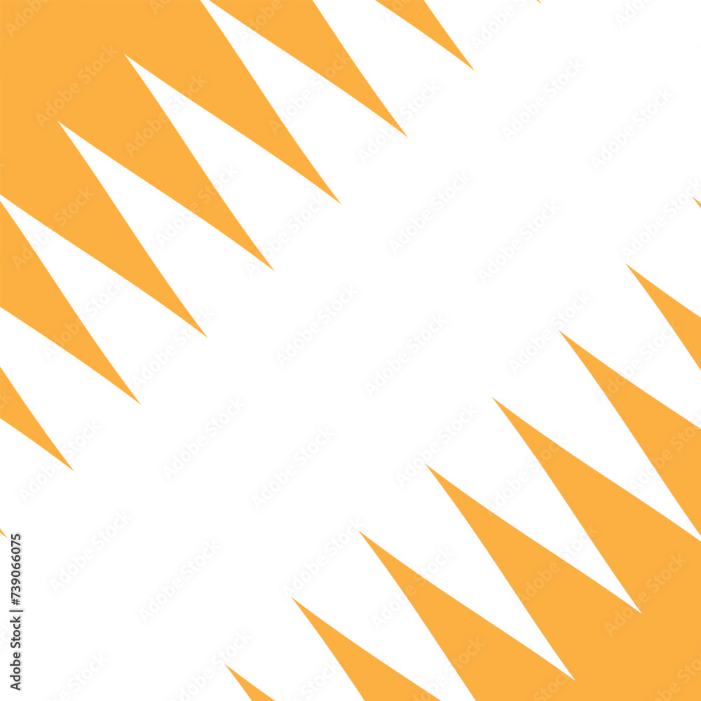 Poster abstract geometric repeatable orange corner wave line pattern.