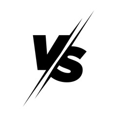 Versus logo vs letters for sports, fight icon. Vector