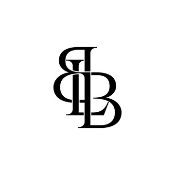 blb initial letter monogram logo design