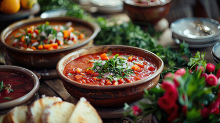 Savor a diverse soup journey with our exquisite varieties. From hearty broths to exotic blends, each spoonful is a culinary adventure.