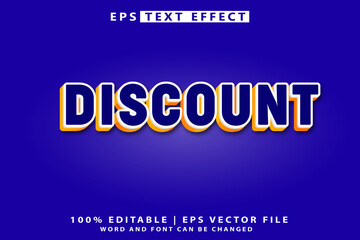 Editable discount 3d text style