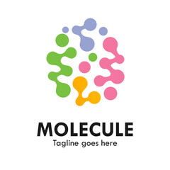 Molecule logo design template illustration