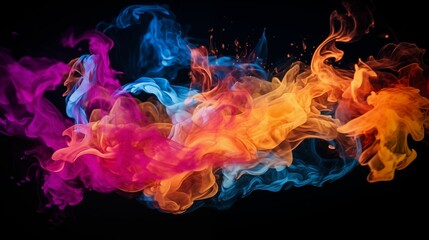 Image of different colored flames.