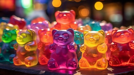 Fototapeta na wymiar Image of delicious gummy bears.