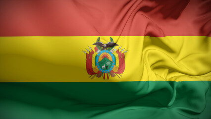 Close-up view of Bolivia National flag.
