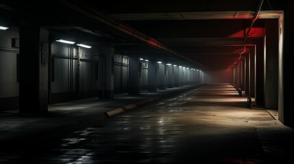 Image of empty underground corridor.