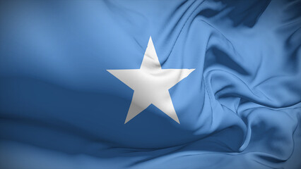 Close-up view of Somalia National flag. - obrazy, fototapety, plakaty