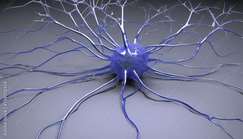 Poster neural network in 3d - a digital representation of a brain's neural connections
