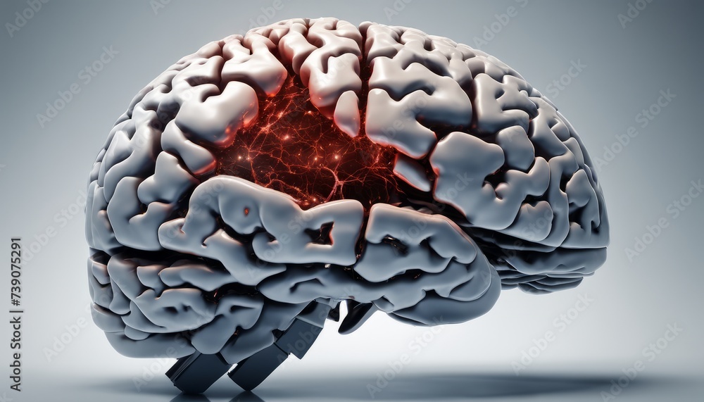 Poster exploring the intricate neural network of the human brain