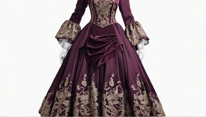Victorian-style dress.