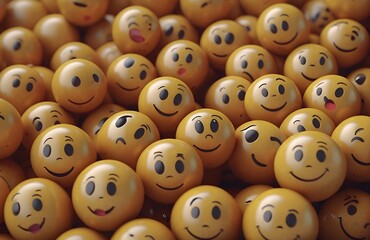 Yelow Balls with smiley faces