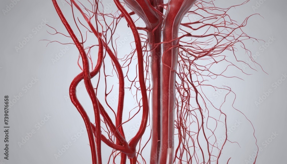 Poster vascular system intricacy in 3d rendering