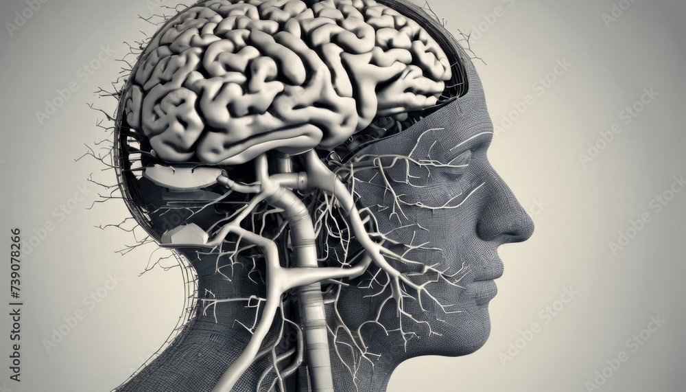 Poster exploring the intricate network of the human brain