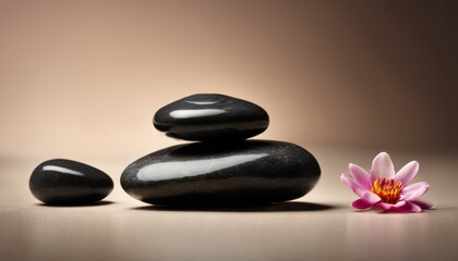  Elegance in simplicity - Rocks and a flower in harmony