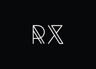 RX Initial Letter logo design victor illustration 