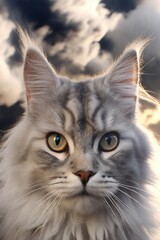 Obraz premium the cat photo, created with Generative AI technology.