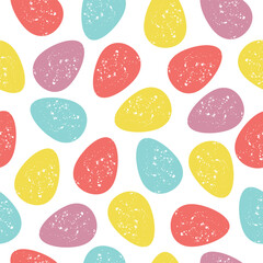 Seamless pattern with marble Easter eggs.