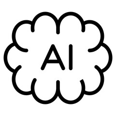 artificial intellingence brain icon