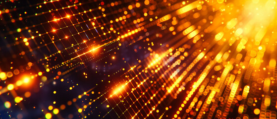 Obraz premium Cosmic Whisper: A Delicate Array of Light and Shadow, Painting the Night with Strokes of Gold and a Haze of Galactic Mysteries