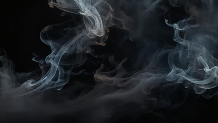 smoke on black background