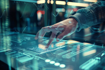 A person 's hand is pressing a button on a screen that says " actual "