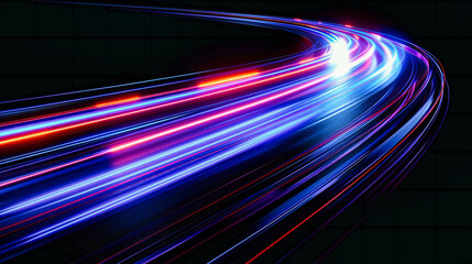 Fototapeta na wymiar Velocity of Night: Streaks of Light Capturing the Essence of Speed, Painting the Darkness with the Energy of Urban Motion