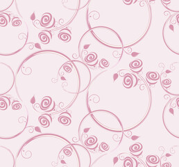 Fototapeta na wymiar Small vector rose flower pattern design