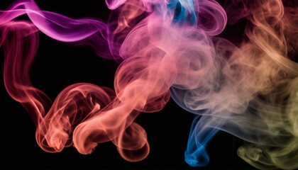 Obraz premium Vibrant smoke artistry in motion