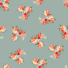seamless vector flower design pattern on background