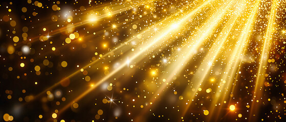 Gilded Twilight: A Universe Sprinkled with Stardust, Where Light Captures the Essence of Celebration and Eternal Beauty