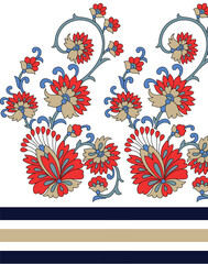 seamless vector paisley  design on background