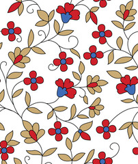 seamless vector paisley  design on background