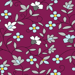 seamless vector paisley  design on background
