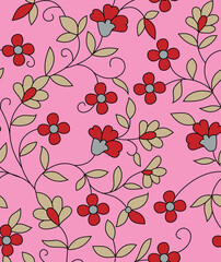 seamless vector paisley  design on background