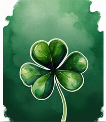 Watercolor Clover Frame for St. Patrick's Day