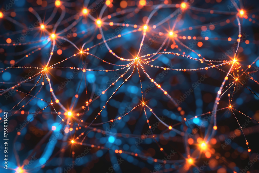 Poster a computer generated image of a network of neurons